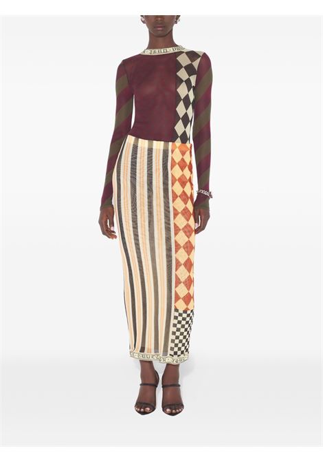 patchwork long skirt woman multicolr JEAN PAUL GAULTIER | 26/01-W-SK033-M015P90